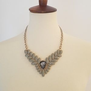 Gray Statement Necklace